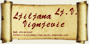 Ljiljana Vignjević vizit kartica
